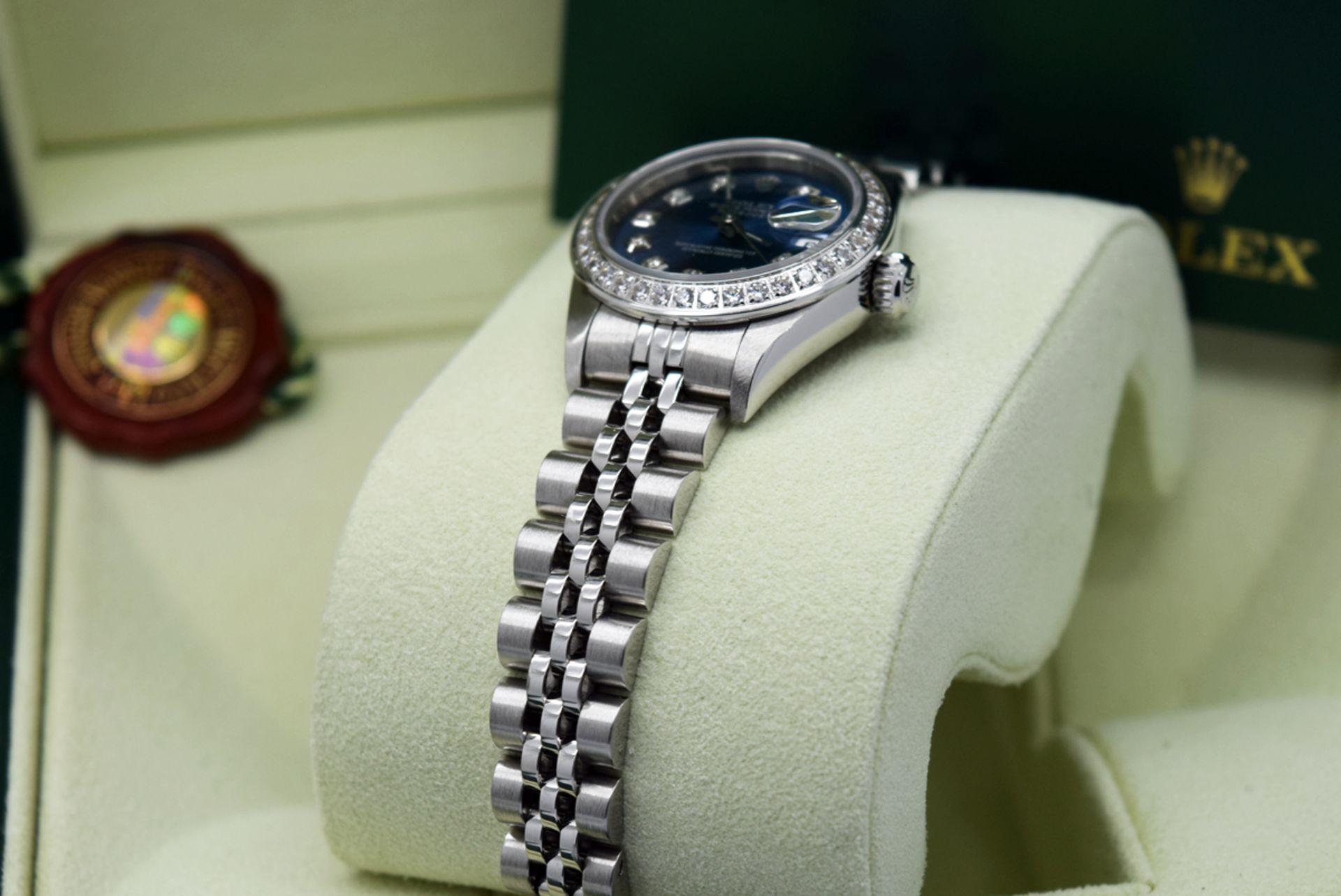 ROLEX DATEJUST (LADY) - STAINLESS STEEL with a DIAMOND NAVY DIAL - Image 9 of 10