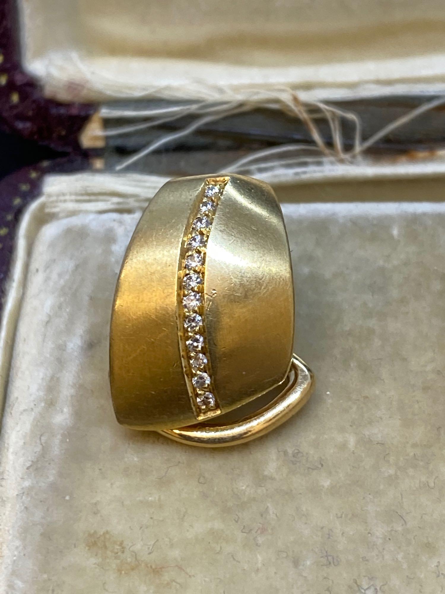 18ct Gold Diamond Set Earrings - 22.4 Grams- 0.50ct Diamonds G/VS - Image 2 of 3