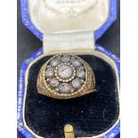 Antique Diamond Ring Set in Yellow Metal Tested as 20ct Gold - 7 Grams