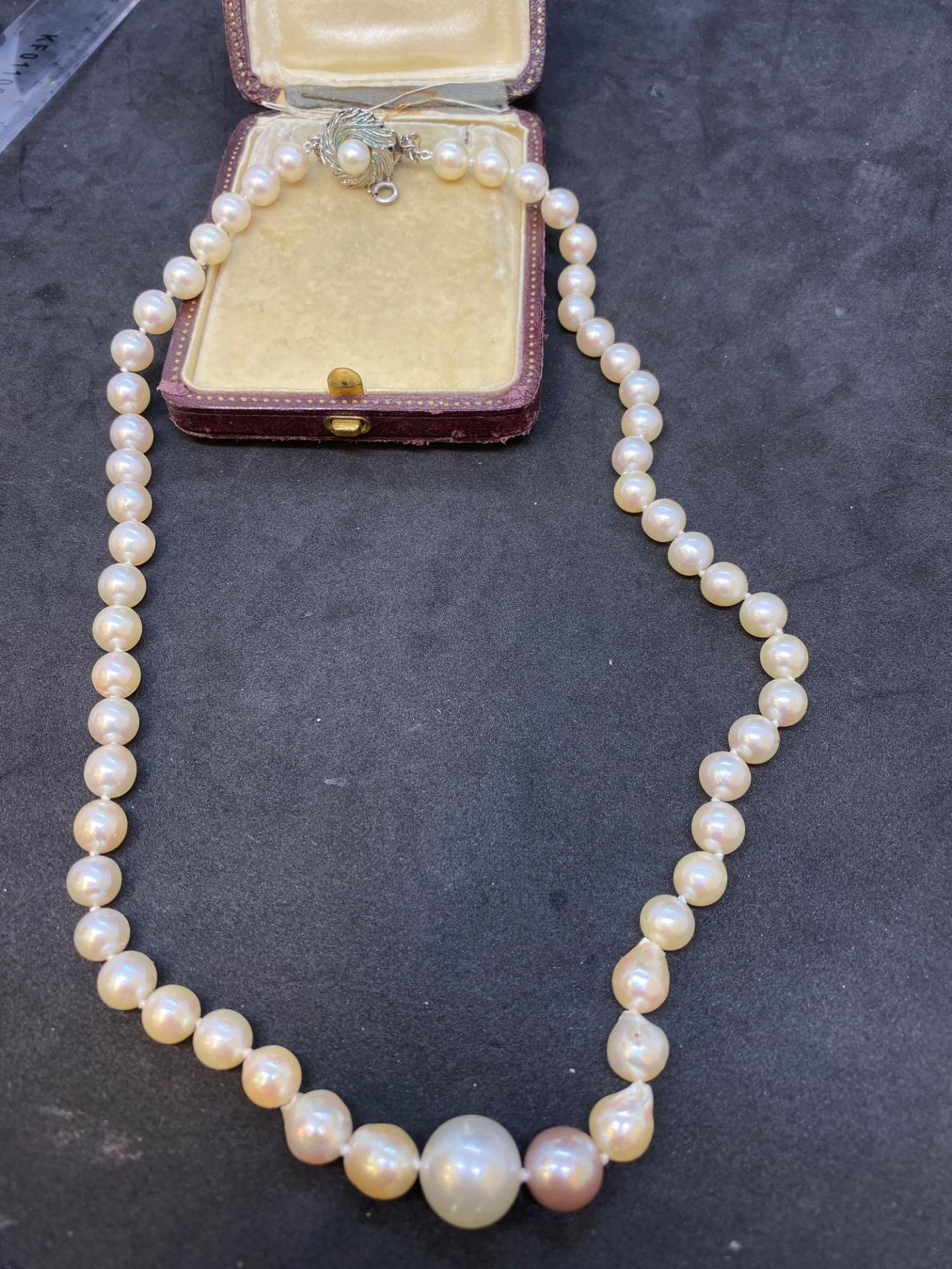 Pearls with Silver Clasp 18"