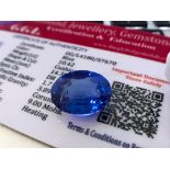 BLUE STONE WITH CARD MARKED SAPPHIRE