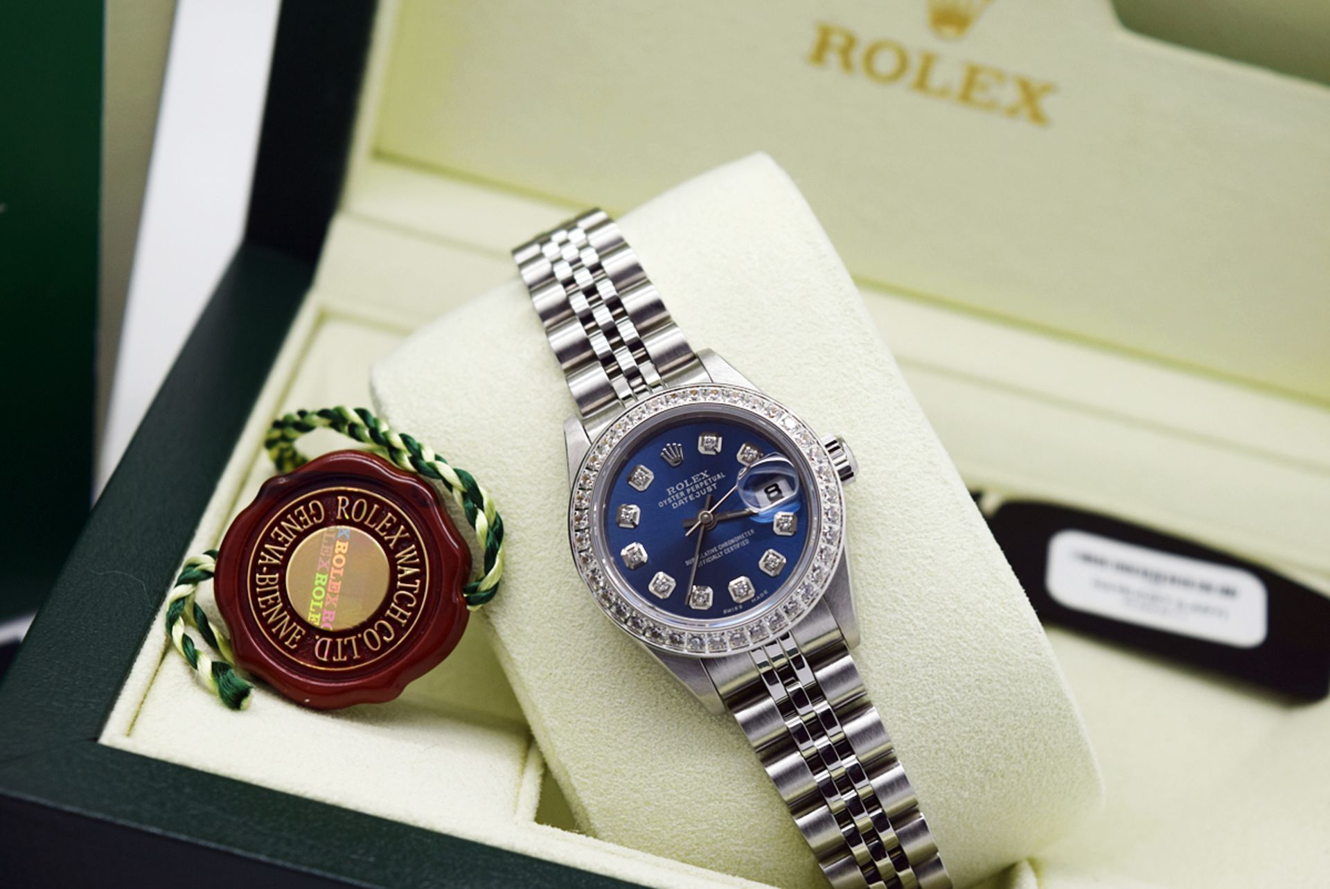 ROLEX DATEJUST (LADY) - STAINLESS STEEL with a DIAMOND NAVY DIAL - Image 2 of 10