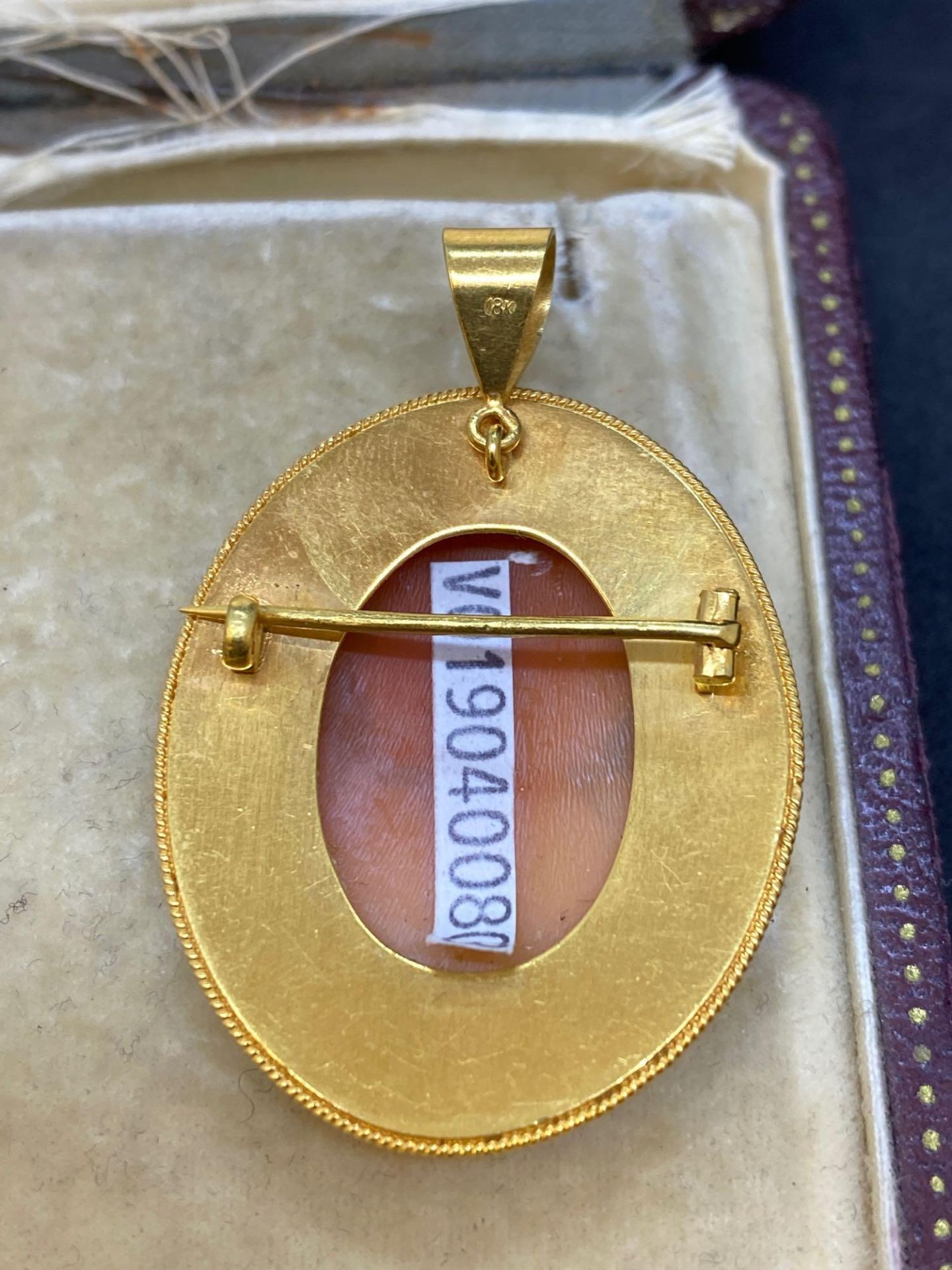 18k Gold Cameo Pendant - 10 Grams - Image 3 of 4