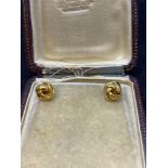 18ct Gold Knott Stud Earrings - 7 Grams