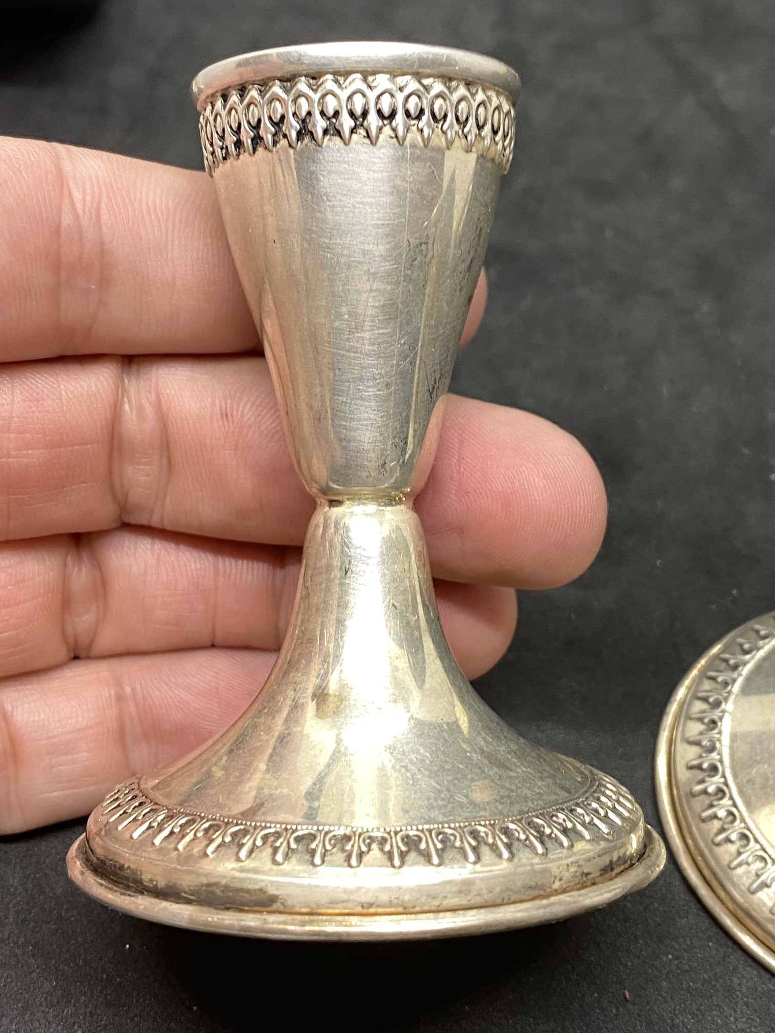 PAIR OF CANDLESTICKS TESTED AS SILVER - Image 2 of 4