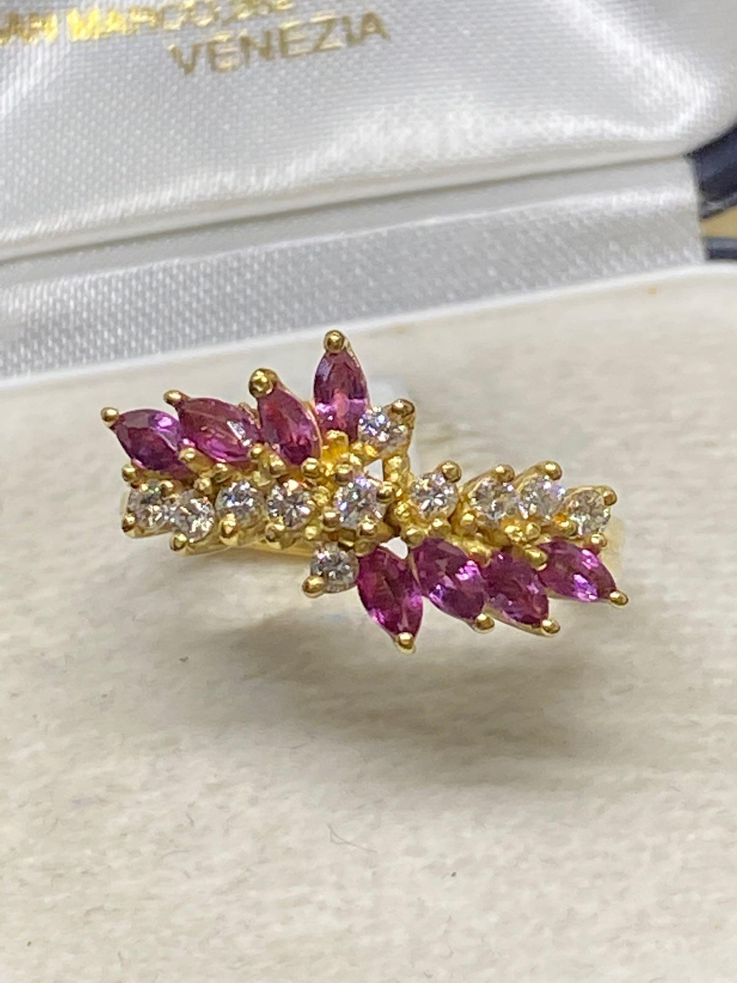 18ct Gold 1.50ct Ruby & 0.40ct Diamond Ring - 6.2 Grams