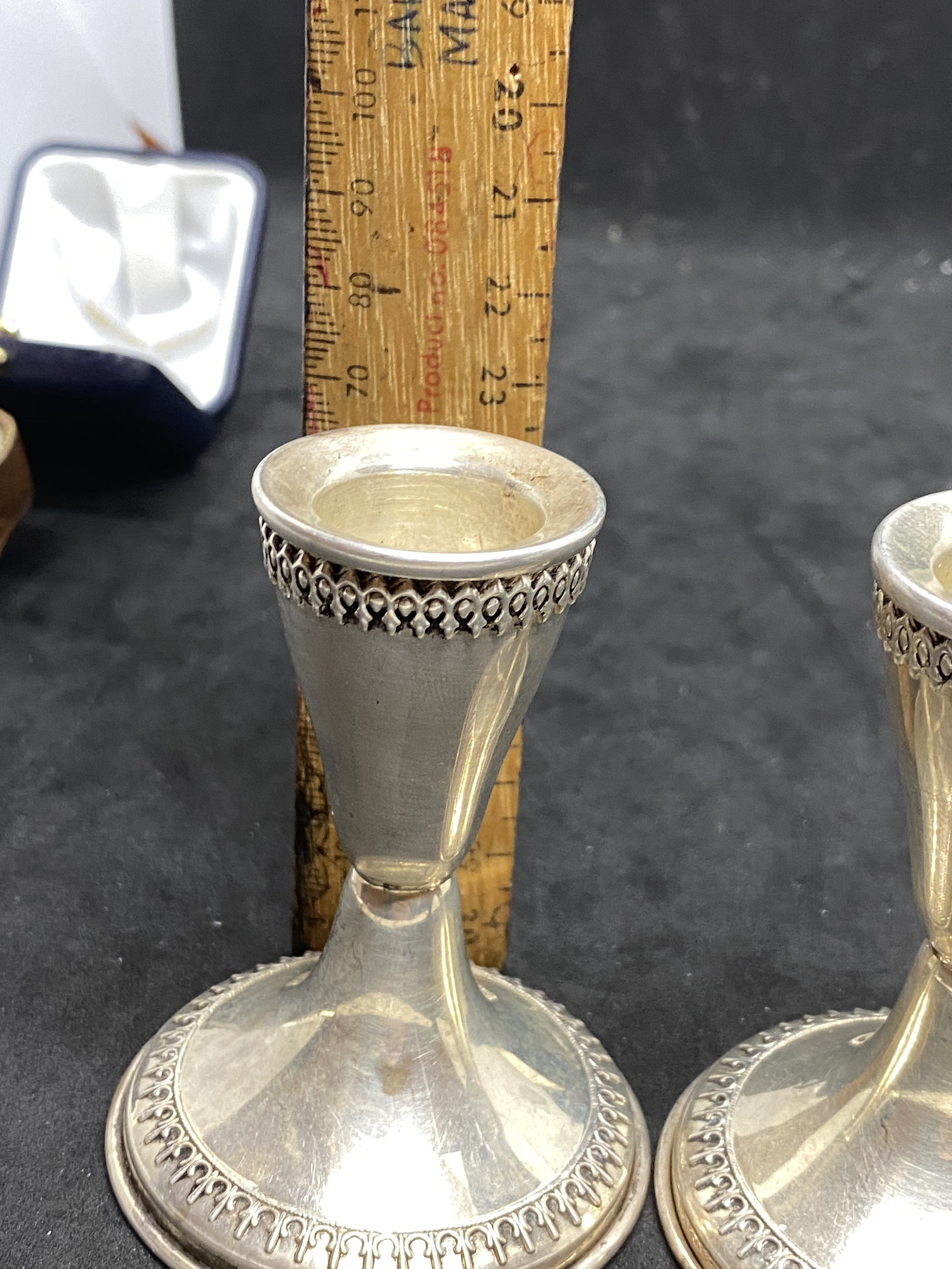 PAIR OF CANDLESTICKS TESTED AS SILVER - Image 4 of 4