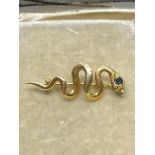 18ct Gold Snake Brooch