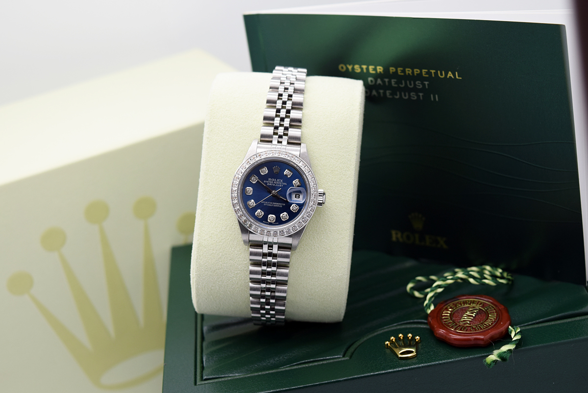 ROLEX DATEJUST (LADY) - STAINLESS STEEL with a DIAMOND NAVY DIAL - Image 9 of 9