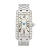 Cartier Tank Ref. WB7073L1 - 18ct White Gold and Factory Cartier Diamonds