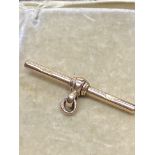 9ct Rose Gold T Bar