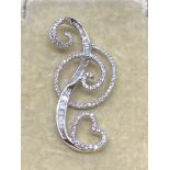 Fine 18ct White Gold Diamond Set Pendant