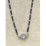 APPROX 16.00ct WHITE & BLACK DIAMOND NECKLACE