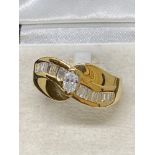 18k Gold 1.10ct G-H/SI - 7.5 Grams - Approx Size Q
