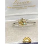 18k Gold 1.00ct Fancy Champagne SI2 Diamond Solitaire Ring