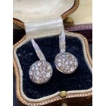 18ct White Gold 2.00ct G-H/ Fancy / VS-SI Diamond Earrings - 4.6 Grams
