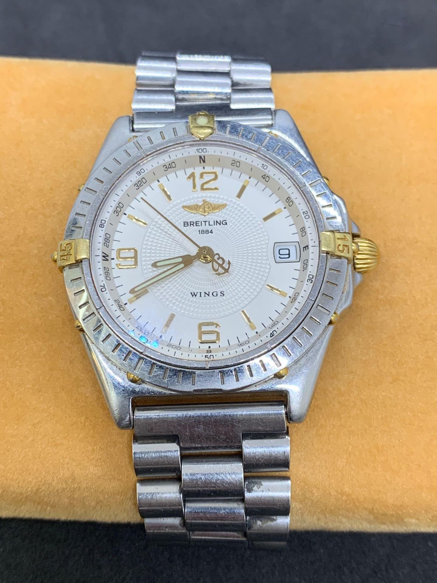 Breitling stainless steel and gold watch Automatic Aftermarket strap