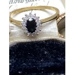 9ct Gold Sapphire & diamond Ring