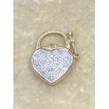 9ct Gold Diamond Set Heart Pendant