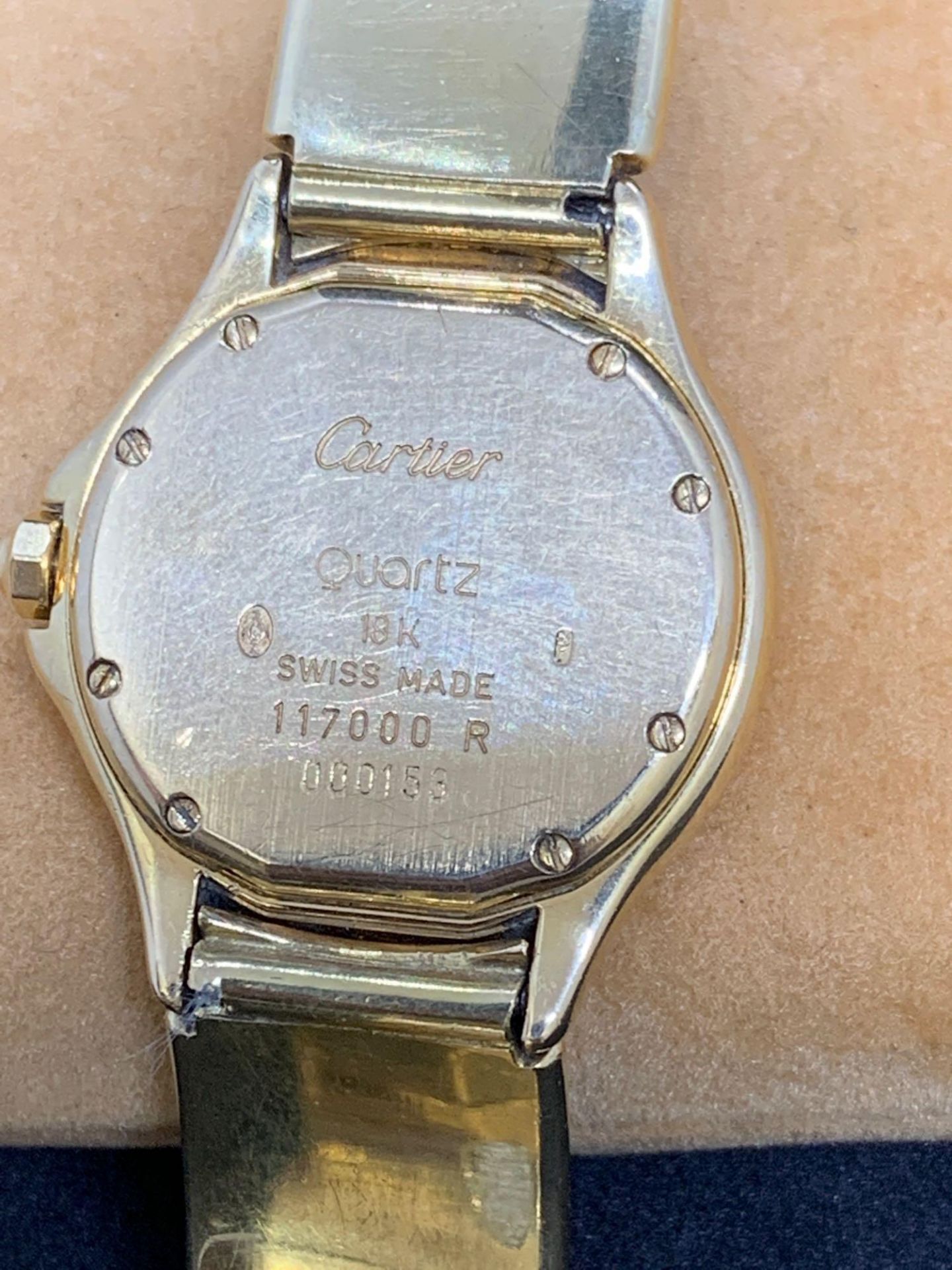 Unusual Cartier Ladies 18ct Gold Watch - Diamond Set - 62g - Image 5 of 12