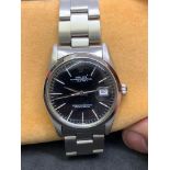 Rolex Oyster Date S/Steel Watch 36mm Black Dial