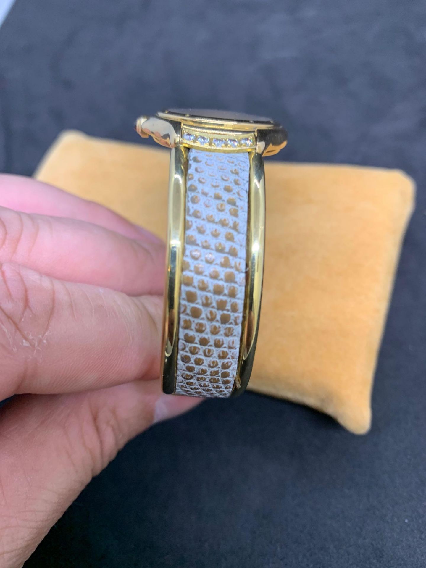 Unusual Cartier Ladies 18ct Gold Watch - Diamond Set - 62g - Image 8 of 12