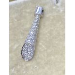 14k White Gold Diamond Encrusted Pendant