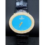 18ct GOLD MONTRE ROYAL LADIES WATCH SET WITH APPROX 4.00cts G/VVS