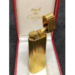 CARTIER BOXED GOLD COLOURED LIGHTER