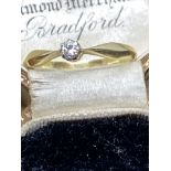 14ct Gold Diamond Solitaire Ring