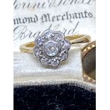 18k Diamond Set Flower Ring