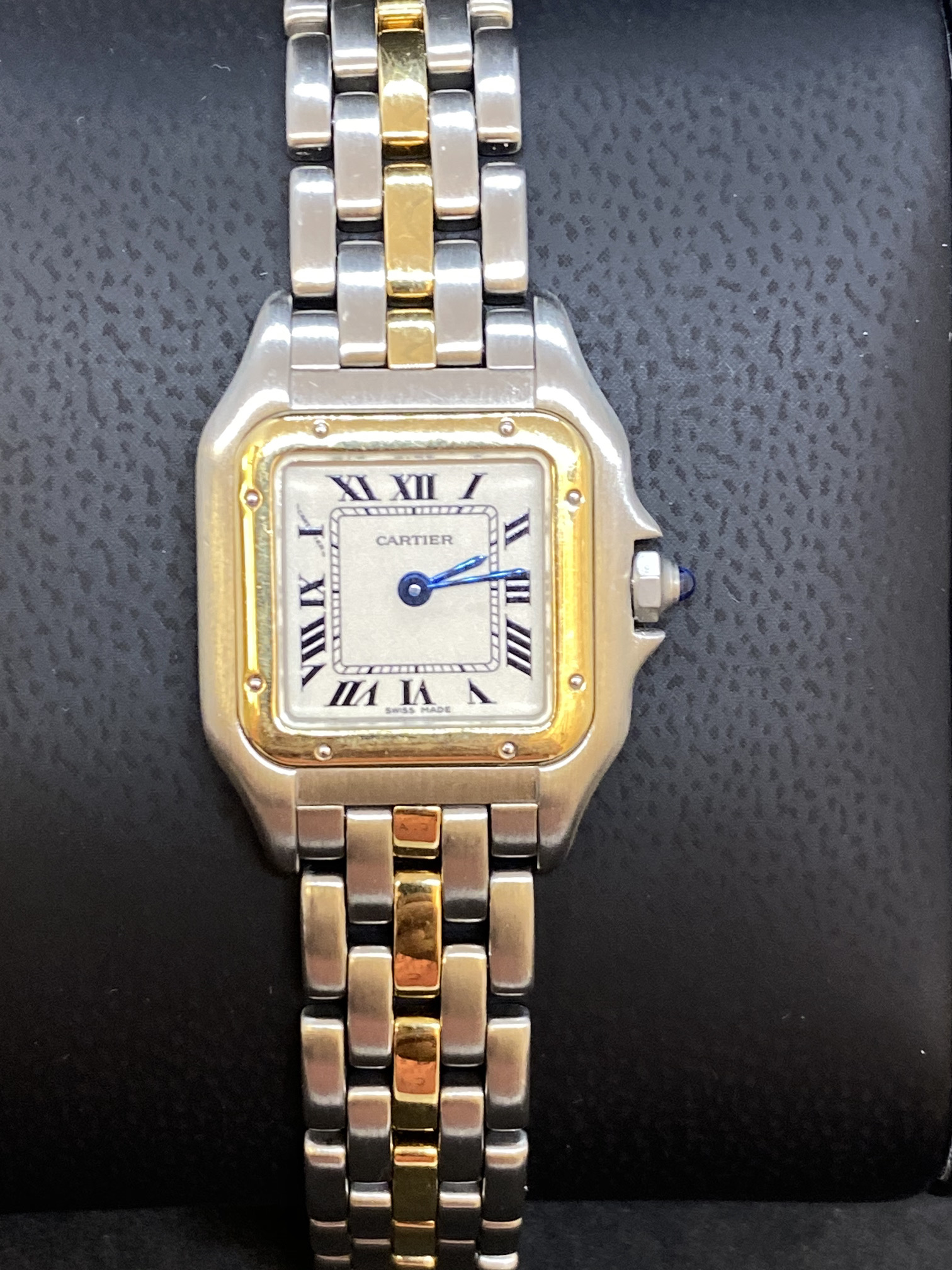 Ladies Cartier Panthère Steel & 3 Row 18ct Quartz 22mm Ivory Dial [166921]