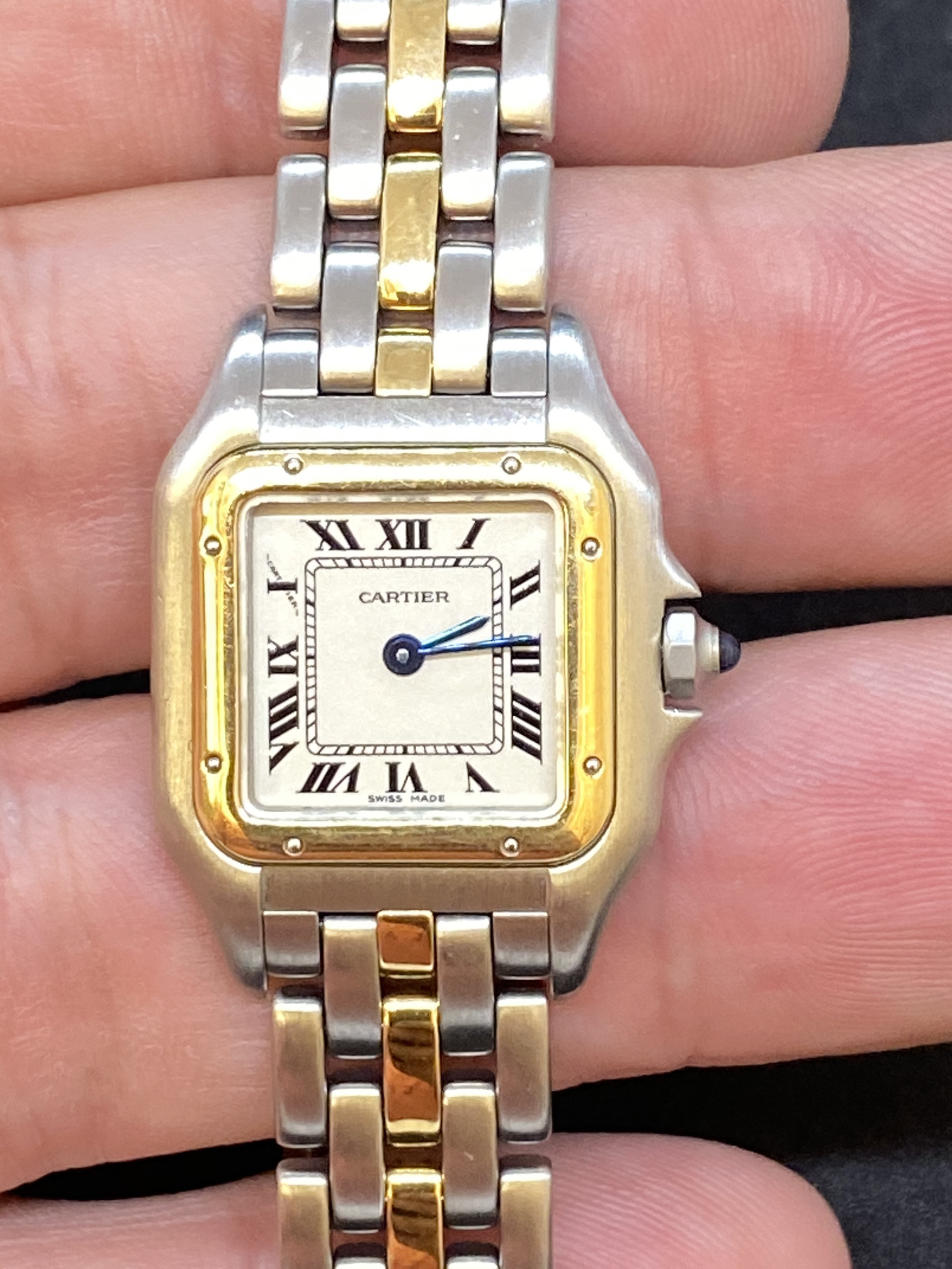 Ladies Cartier Panthère Steel & 3 Row 18ct Quartz 22mm Ivory Dial [166921] - Image 6 of 7