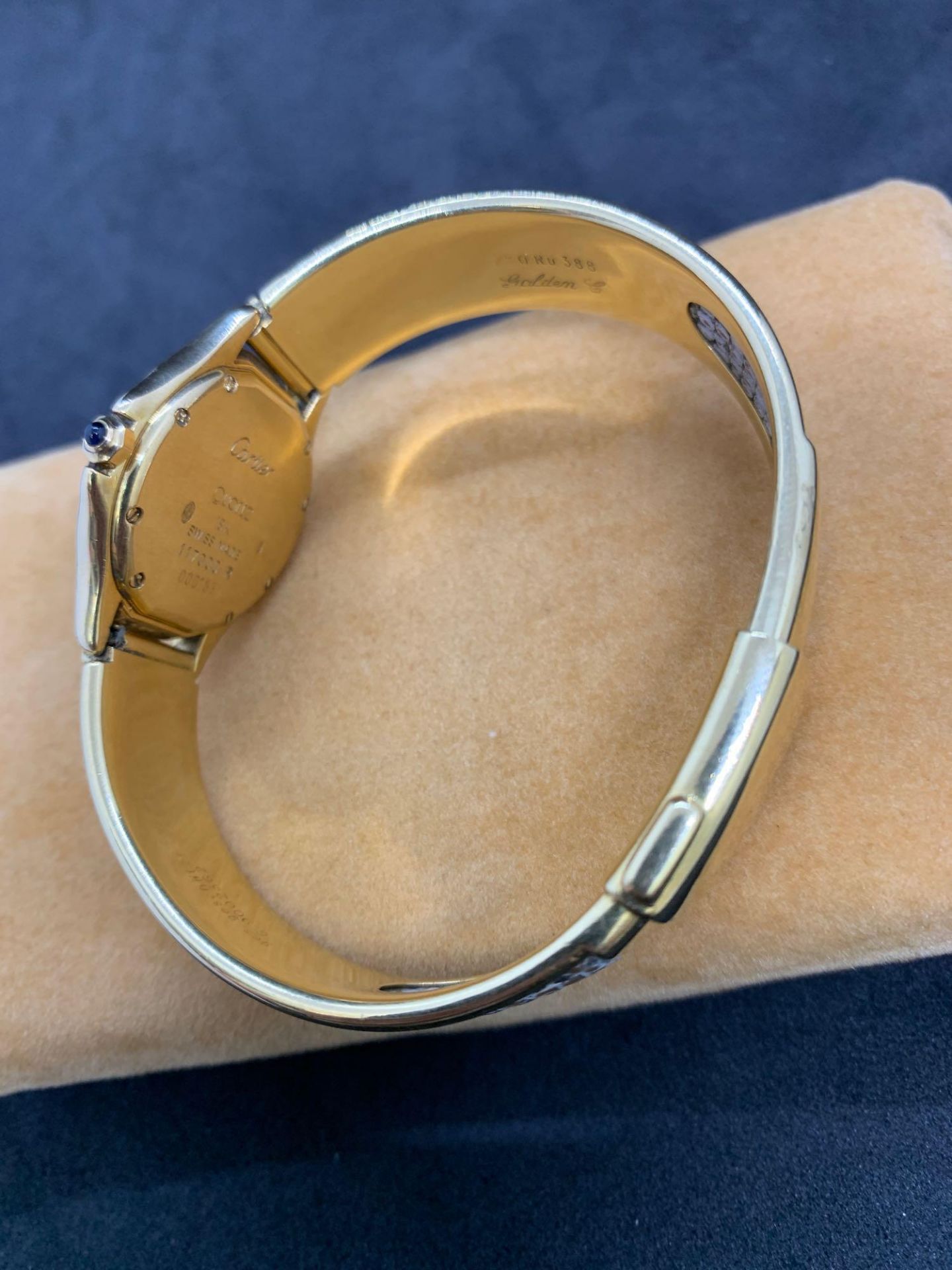 Unusual Cartier Ladies 18ct Gold Watch - Diamond Set - 62g - Image 3 of 12