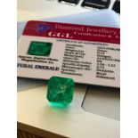 GREEN STONE WITH CARD MARKED EMERALD