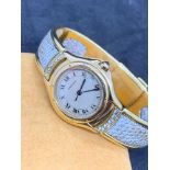 Unusual Cartier Ladies 18ct Gold Watch - Diamond Set - 62g