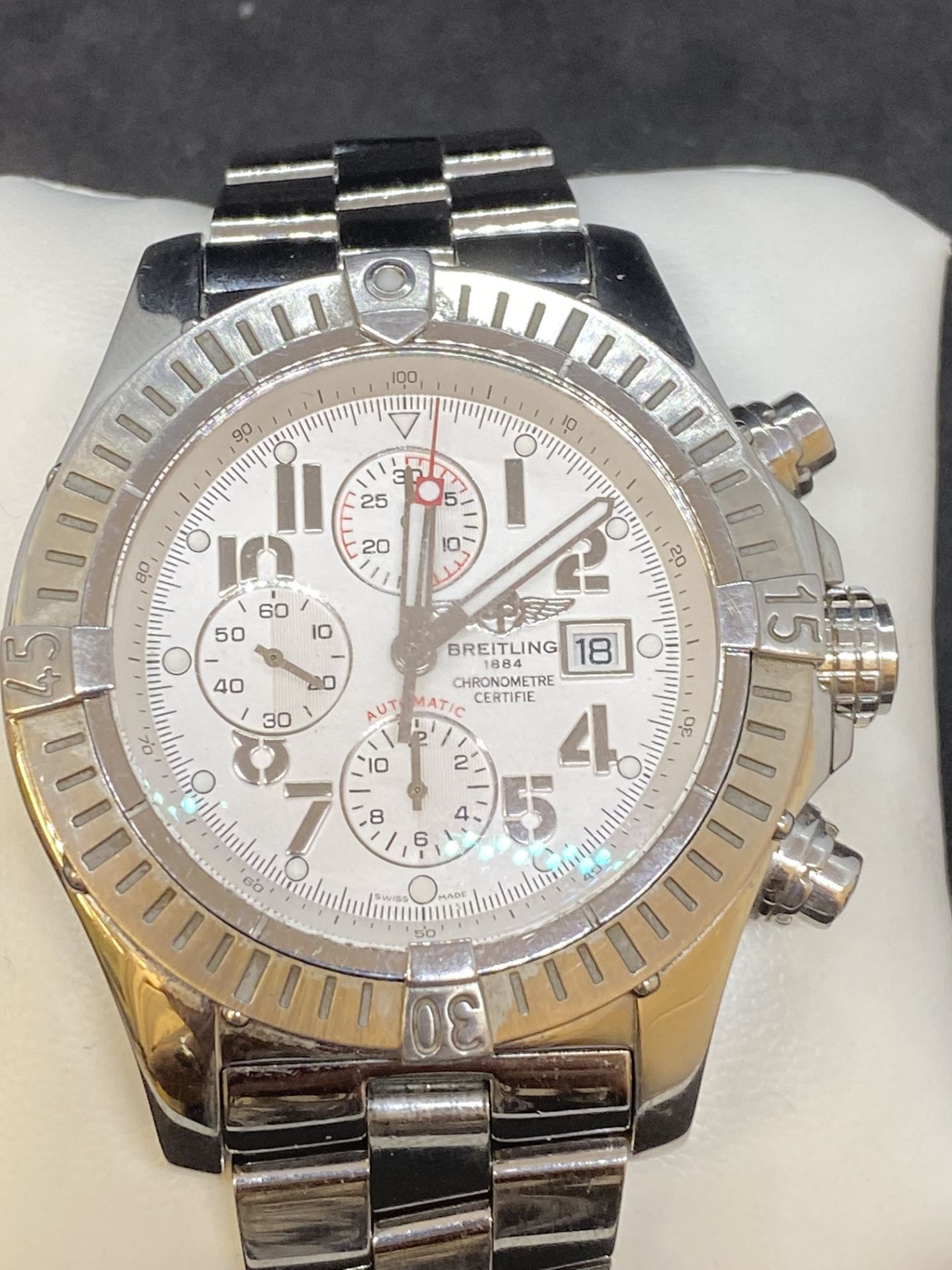 Breitling Super Avenger A13370 Stainless Steel Watch with Box - Image 2 of 11