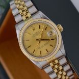 Rolex Datejust 'Champagne' Ref. 68273 31mm (Mid-size) - Steel/ 18ct Yellow Gold Bezel/ Crown Model