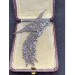 GOLD & SILVER BIRD PENDANT SET WITH ROSE DIAMONDS