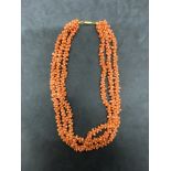 3 ROW CORAL NECKLACE 72g