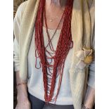 DYED CORAL NECKLACE