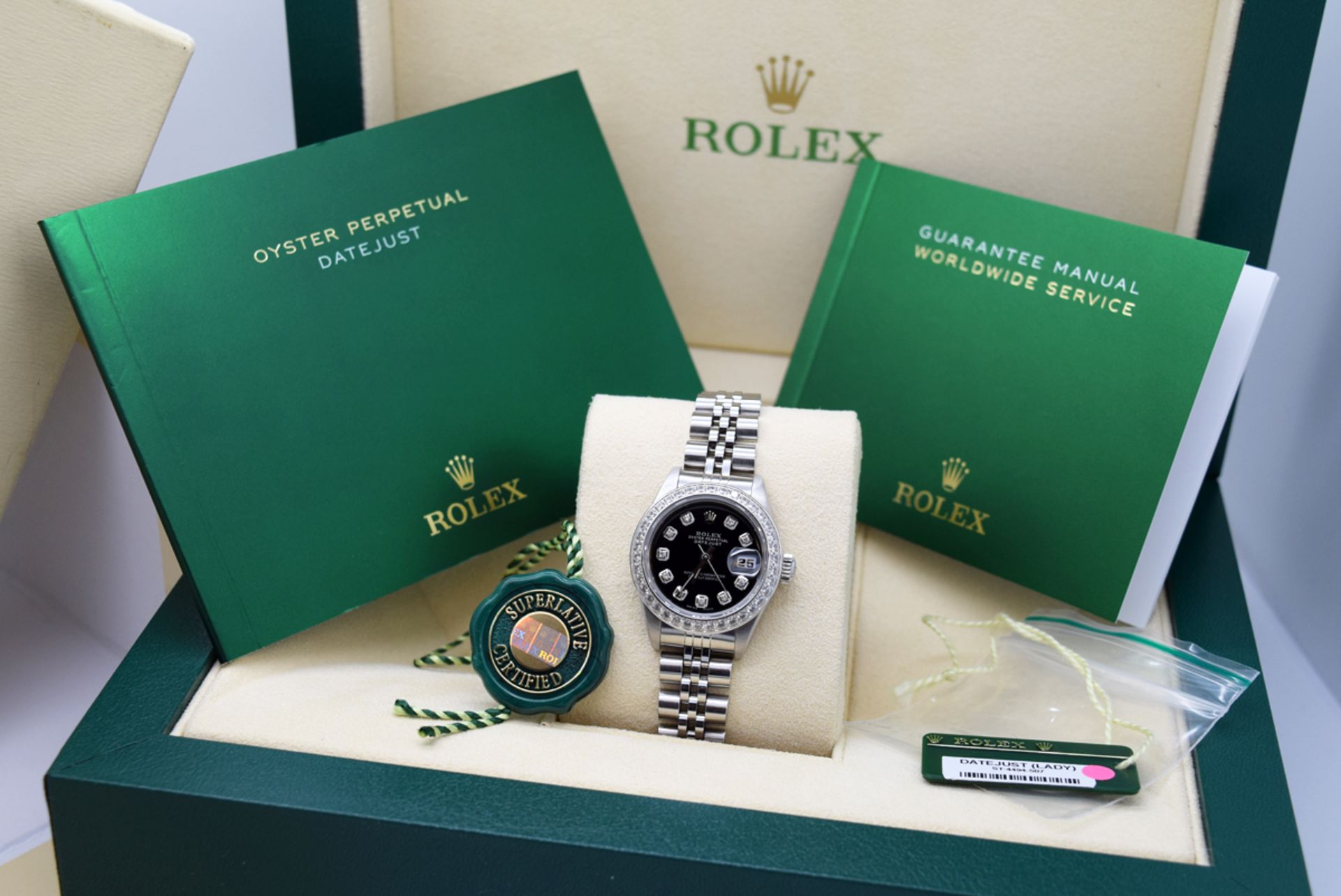 ROLEX DATEJUST 26mm - STAINLESS STEEL with a DIAMOND BLACK DIAL - Image 2 of 9