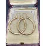 9ct GOLD HOOP EARRINGS