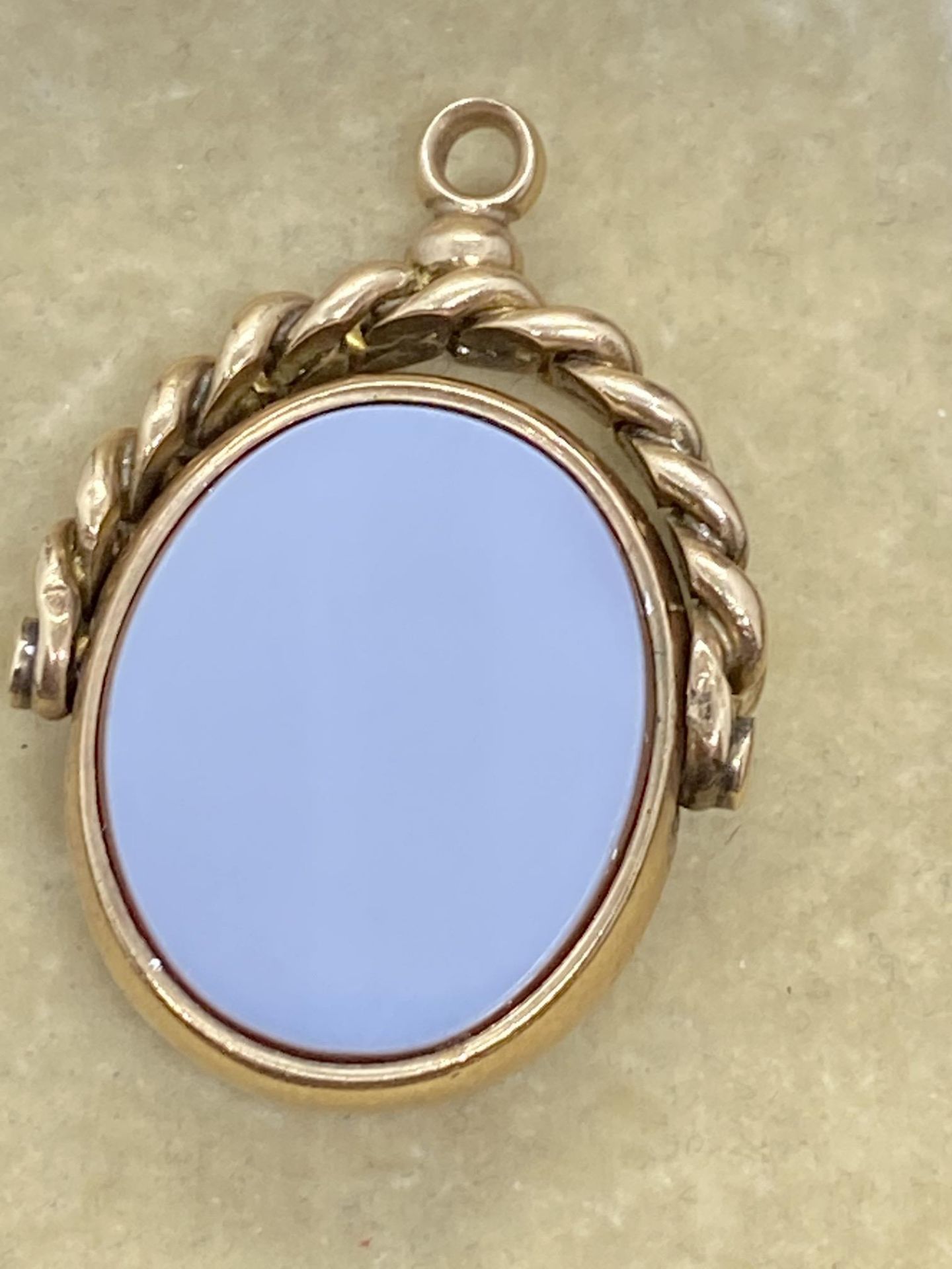 9ct GOLD FOB PENDANT - 11.8 GRAMS - Image 2 of 3