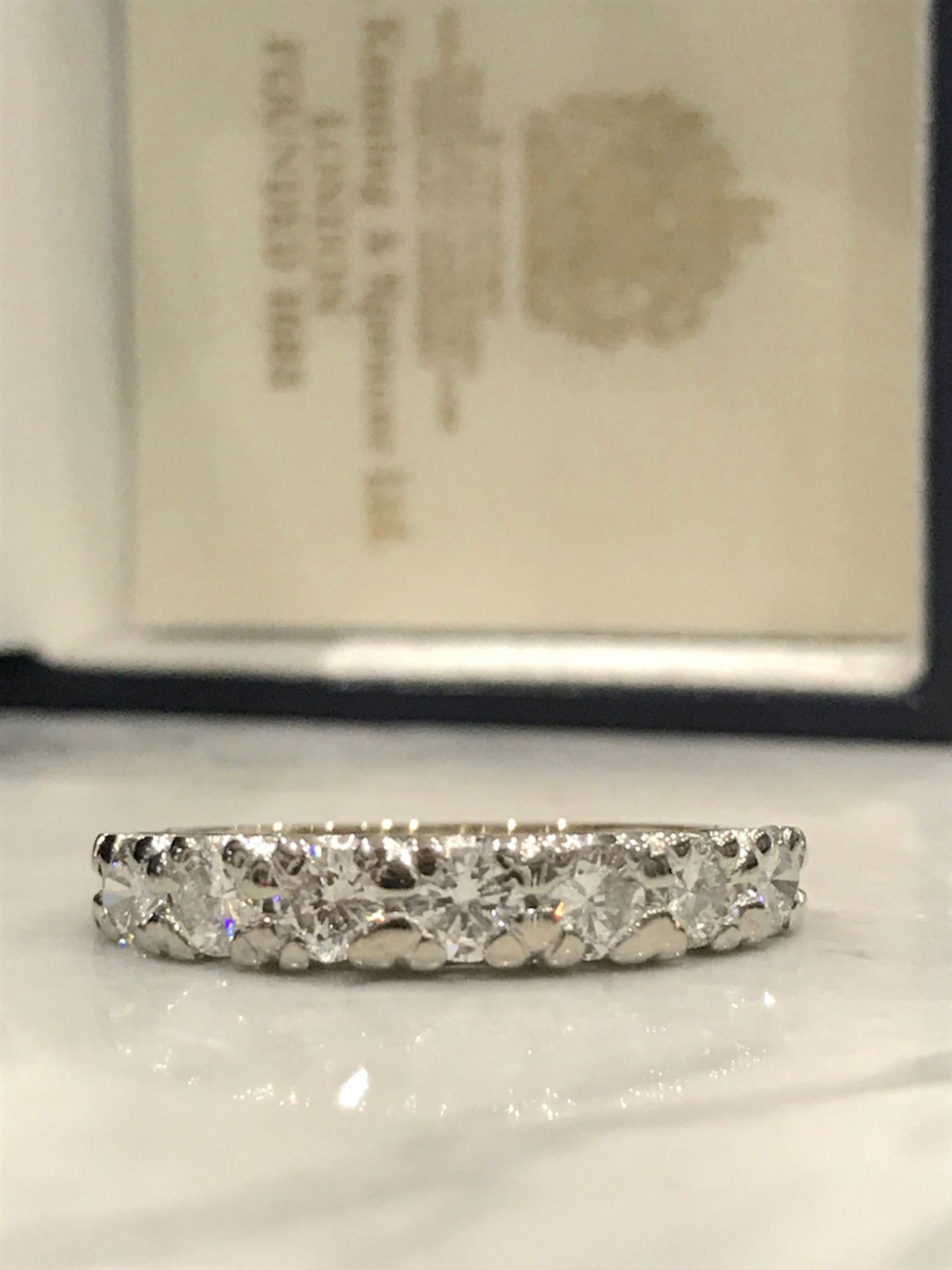 STUNNING 18ct Gold 1.1ct VS 7-Stone Half Eternity Diamond Ring