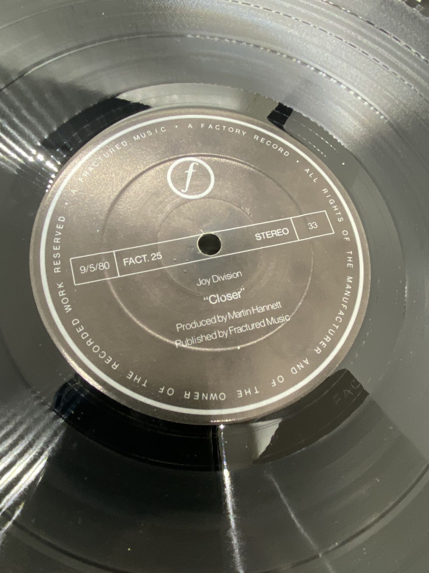 JOY DIVISION - CLOSER ALBUM - FROM PRIVATE COLLECTION - Image 9 of 11