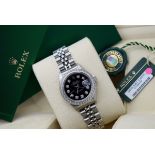 ROLEX LADY DATEJUST (26mm) - STAINLESS STEEL with a DIAMOND BLACK DIAL