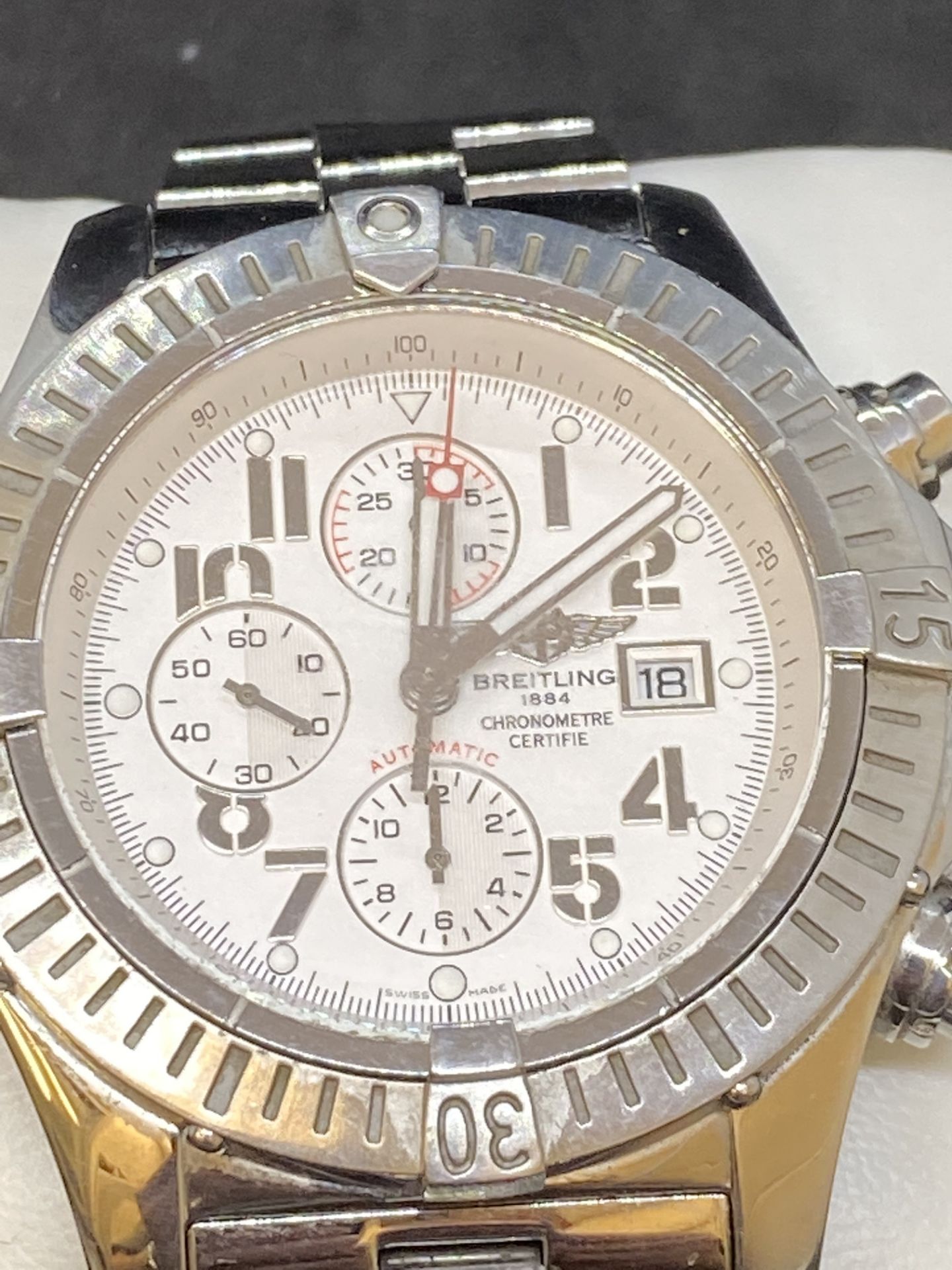 Breitling Super Avenger A13370 Stainless Steel Watch with Box - Image 3 of 11