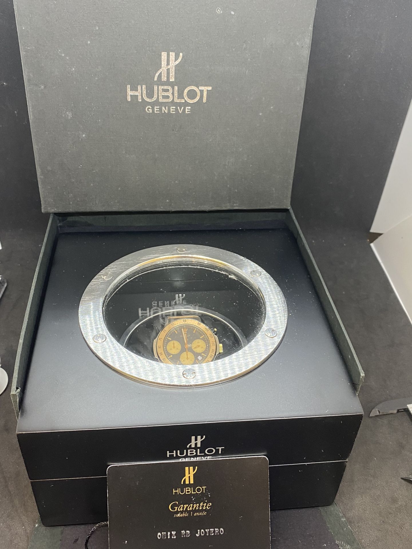 42mm HUBLOT SUPER B CHRONOGRAPH STAINLESS STEEL/18K ROSE GOLD 1920.7 WITH BOX & AUTHENTICITY CARD - Image 2 of 16