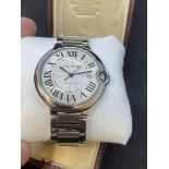 42mm CARTIER BALLON BLEU STAINLESS STEEL WATCH